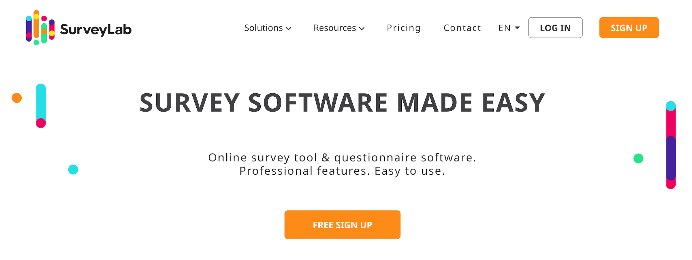 SurveyLab homepage: Survey Software Made Easy