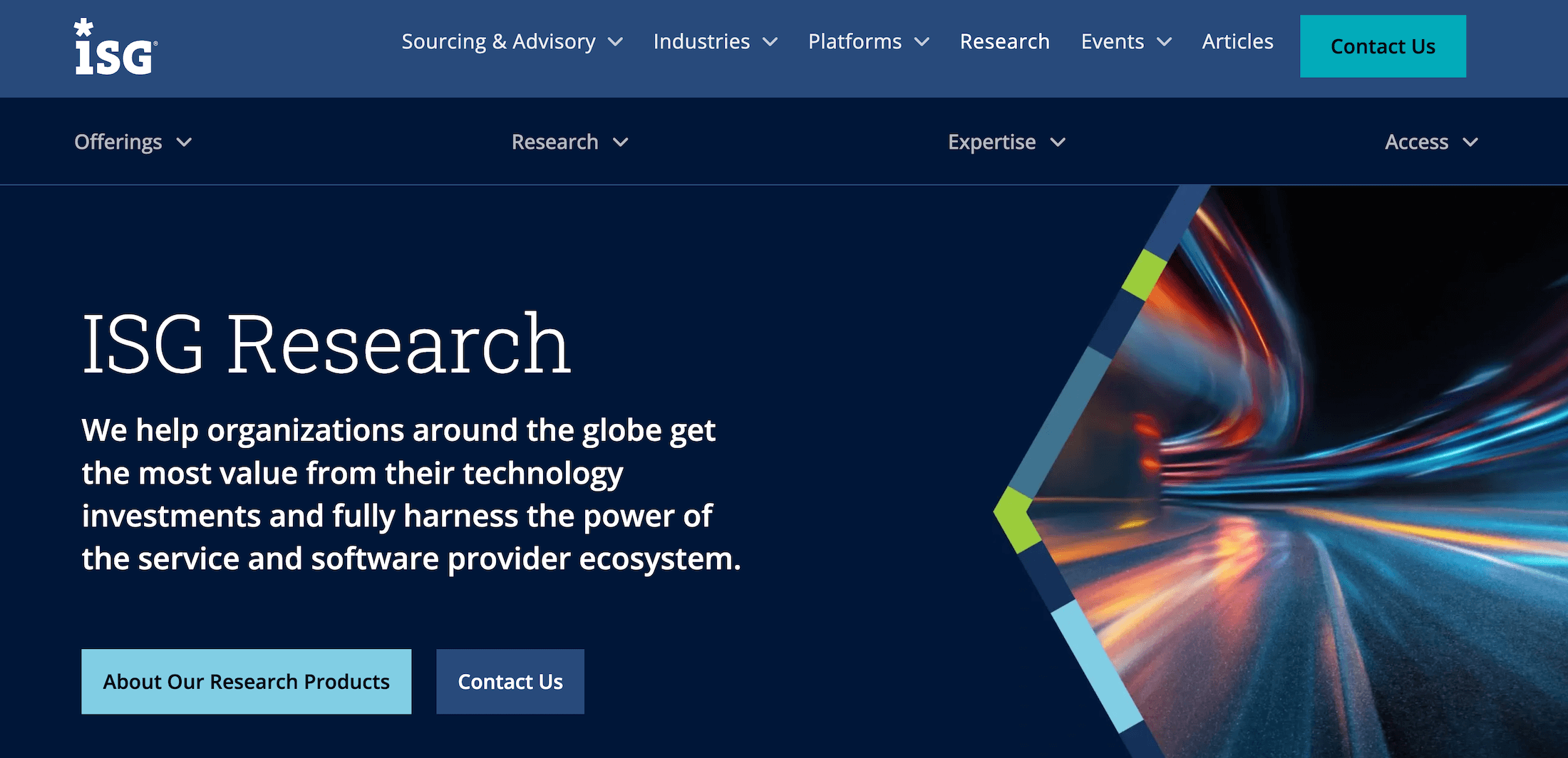 ISG Research homepage: Harness the power of the service and software provider ecosystem