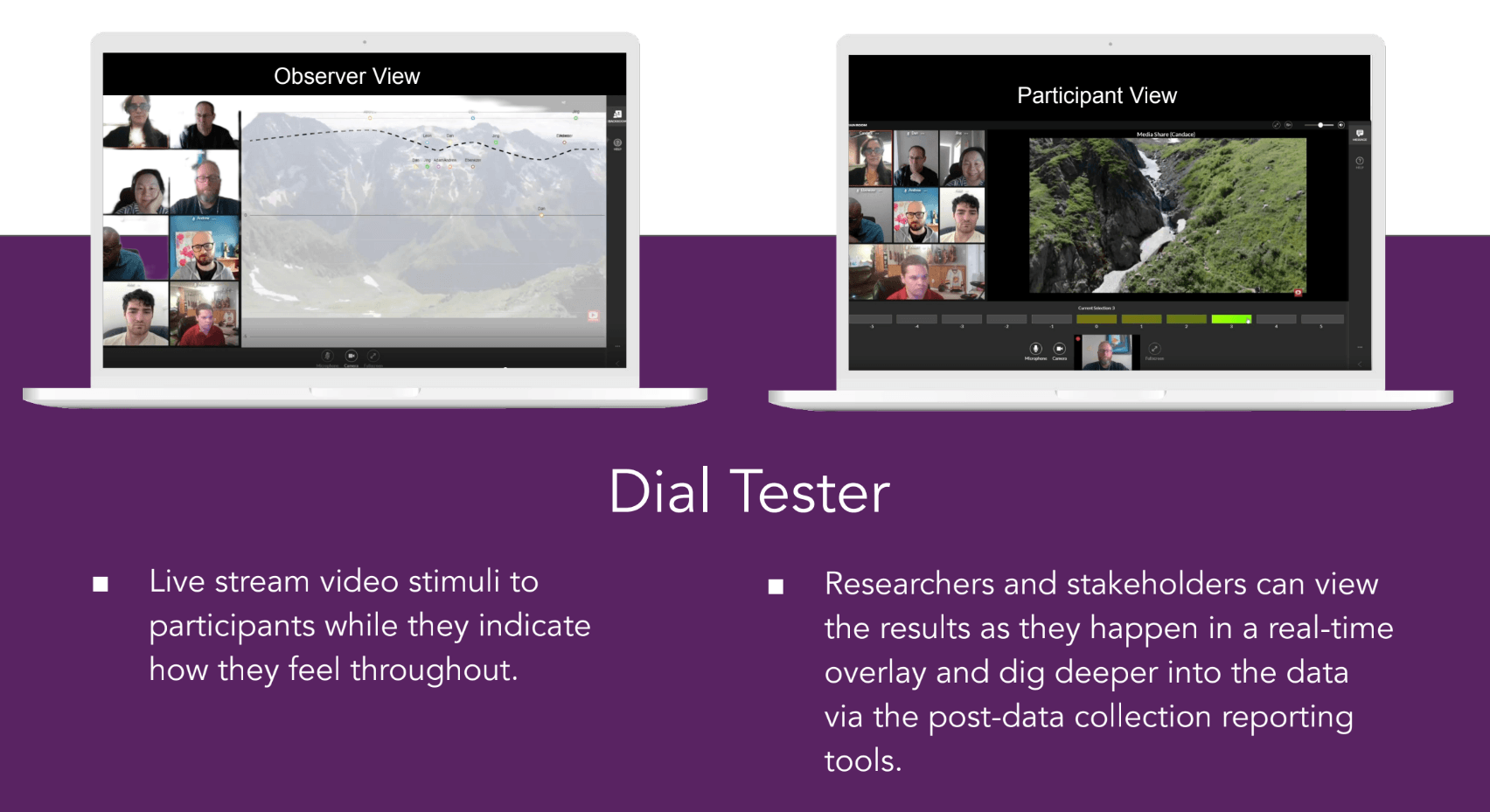 Dial Tester: Observer View vs Participant View